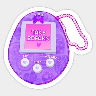 Take Breaks Retro Toy Purple Sticker